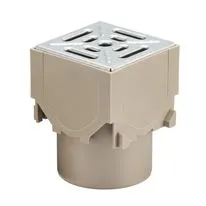 ACO RainDrain Corner Unit with Galvanised Steel Grating and Vertical Outlet - A15