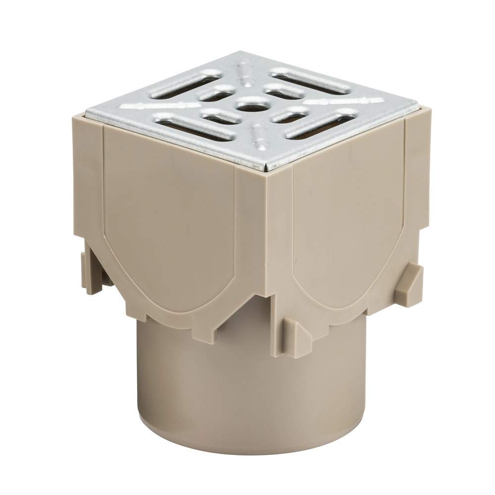 Aco Men's Raindrain Corner Unit With Galvanised Steel Grating And Vertical Outlet - A15