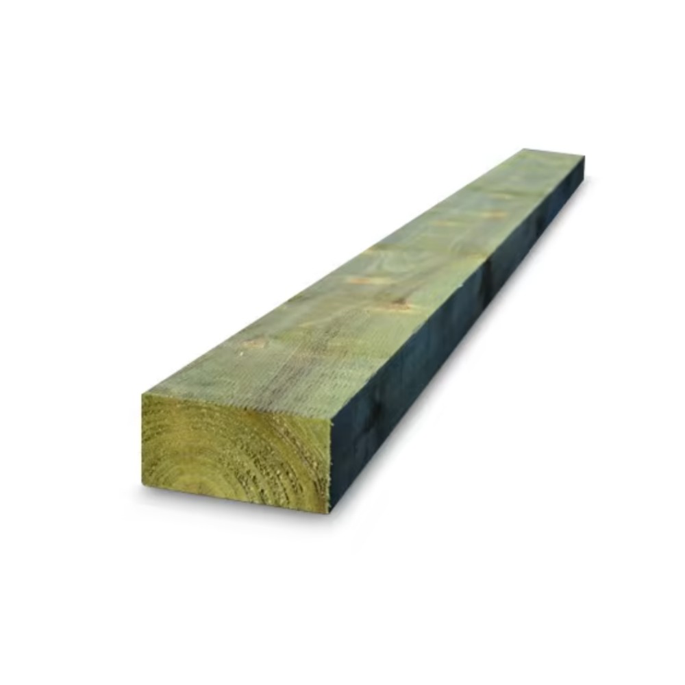 100mm x 200mm Green Treated Garden Railway Sleeper - 2.4m