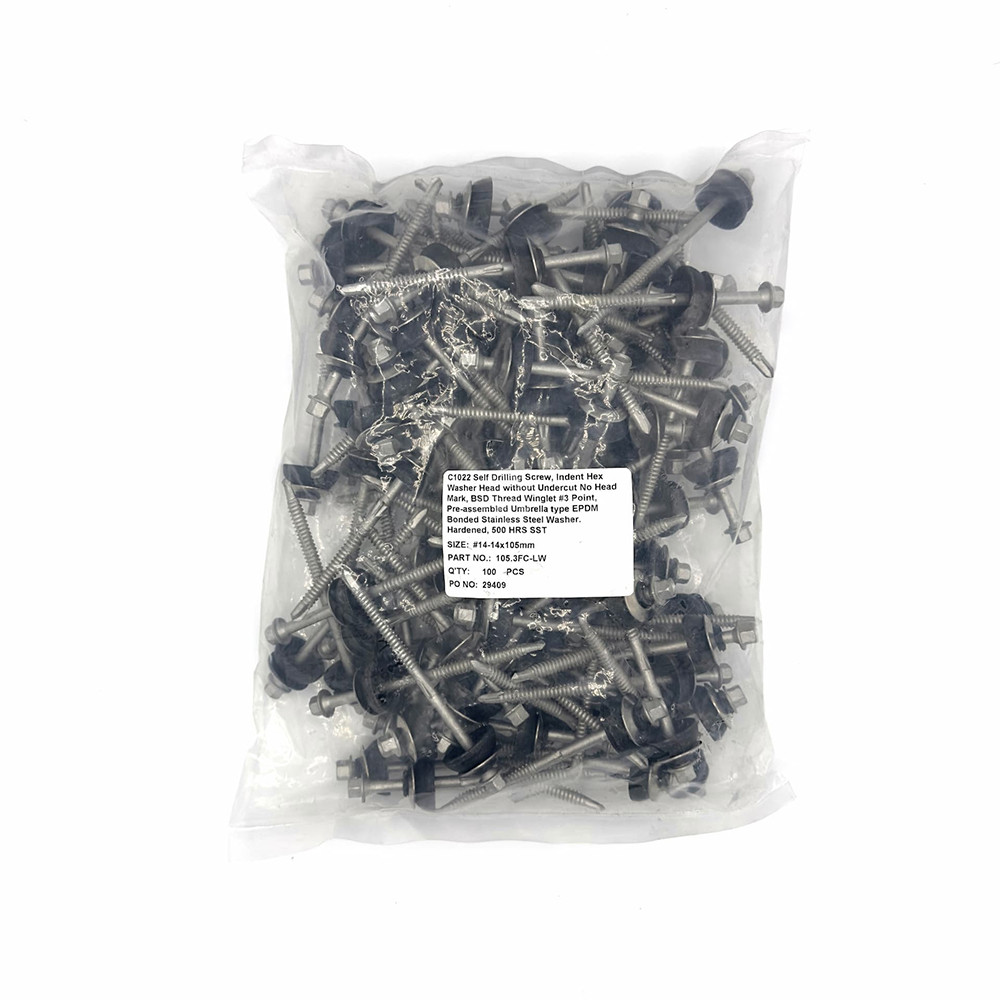 Briarwood 105mm Fibre Cement To Light Section Metal Tek Screws - Pack of 100