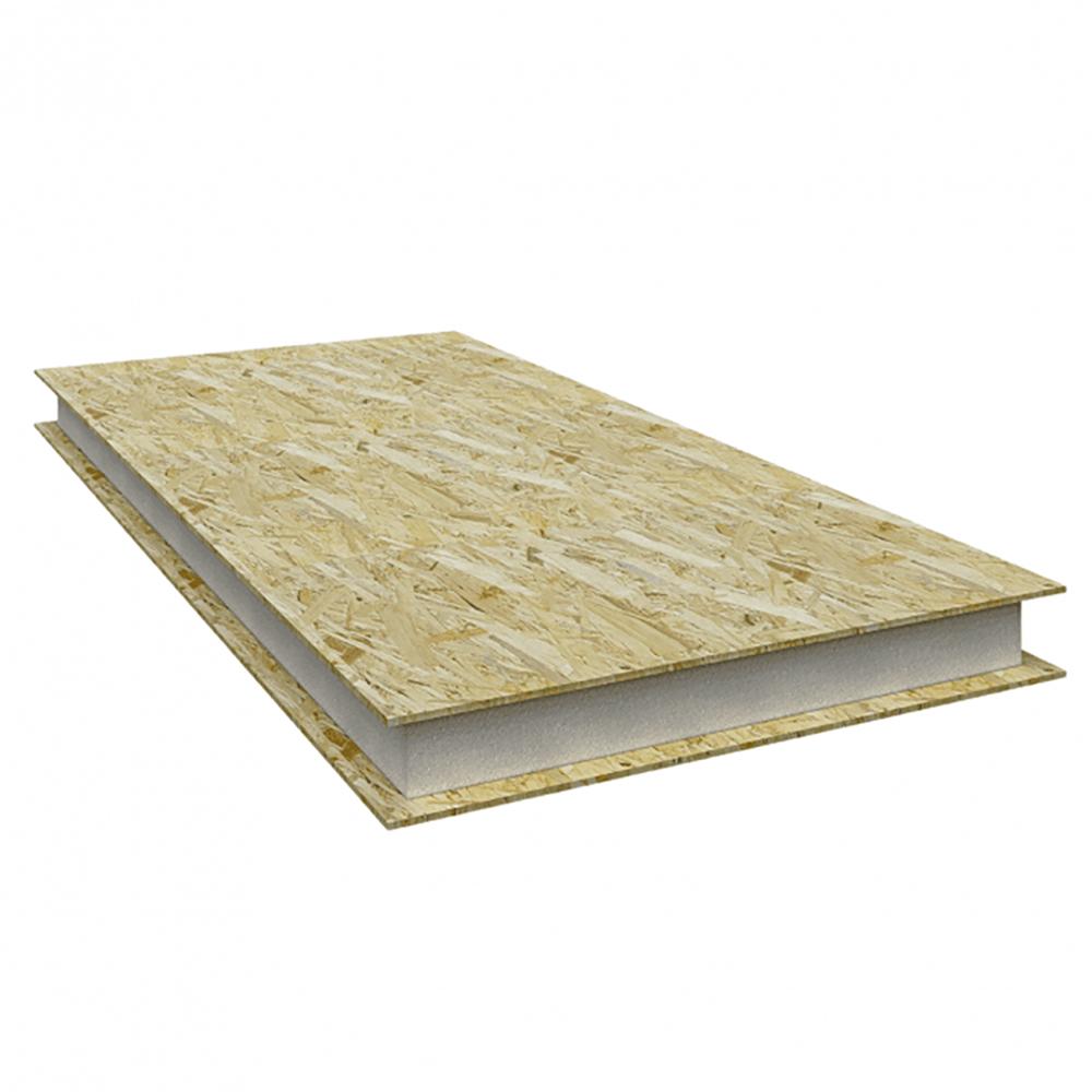 11mm OSB Structural Insulated Panel with PU Core (SIPs) - 1220mm x 1220mm x 97mm