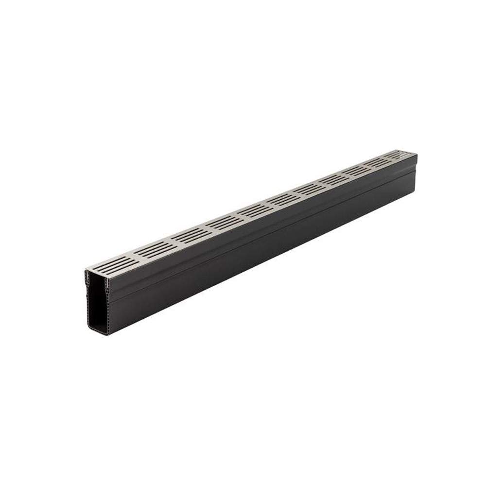 Aco Threshold Drain Drainage Channel With Stainless Steel Grating - 1M