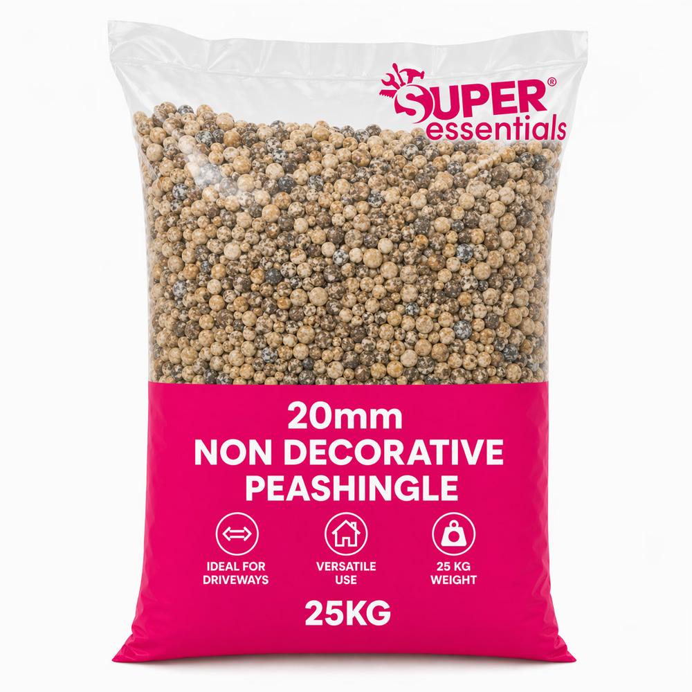 20mm Non Decorative Mixed Colour Pea Shingle/Gravel Bag - 25kg