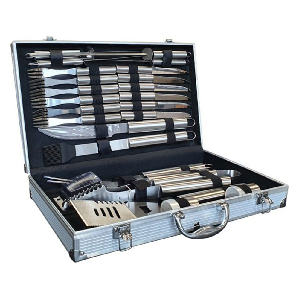 Lifestyle Stainless Steel BBQ Tool Set - 24 Piece