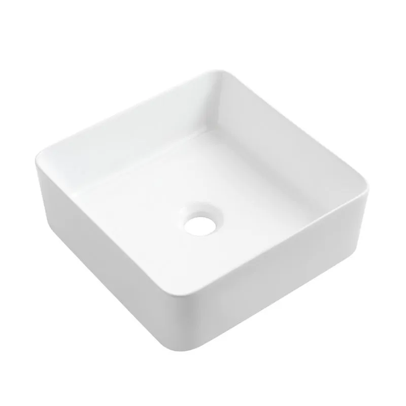 345mm White Ceramic Round Countertop Basin | Drainage Superstore®