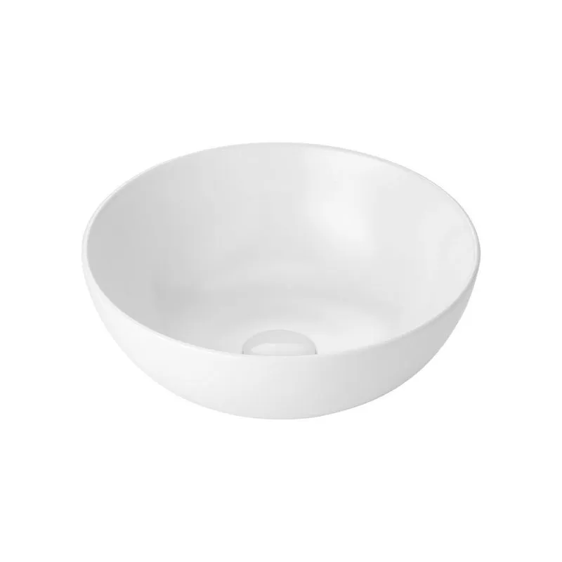 385mm White Ceramic Round Countertop Basin | Drainage Superstore®