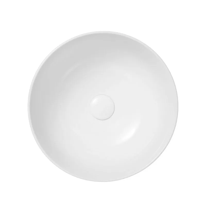 385mm White Ceramic Round Countertop Basin | Drainage Superstore®
