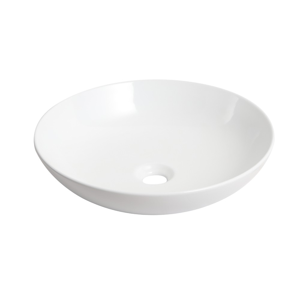 390mm White Ceramic Round Countertop Basin