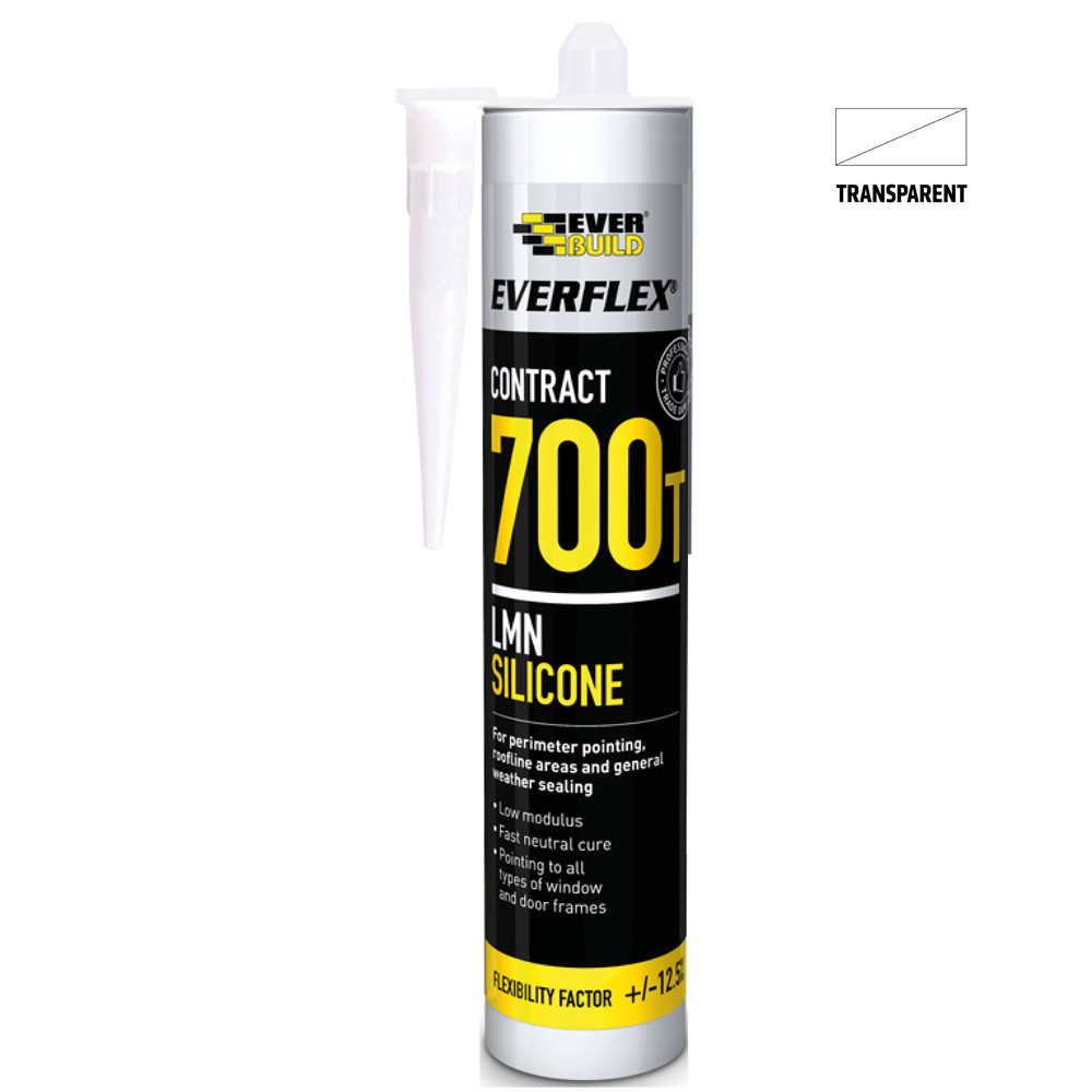 Everbuild Silicon Sealant 700T - Translucent/Clear (C3)