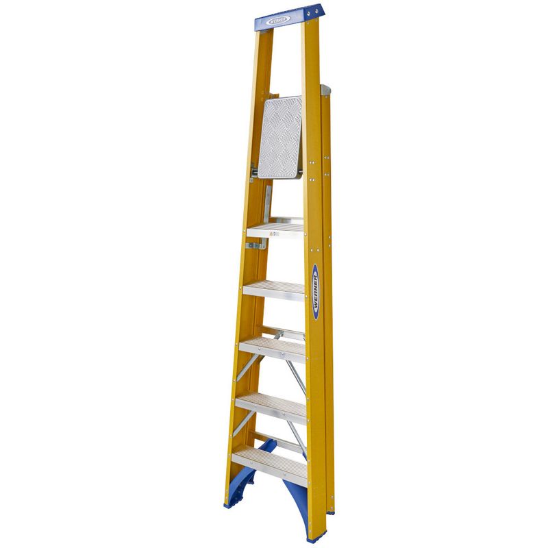 Werner 6 Tread Trade Fibreglass Platform Step Ladder BS 2037 EN131 Professional Roofing