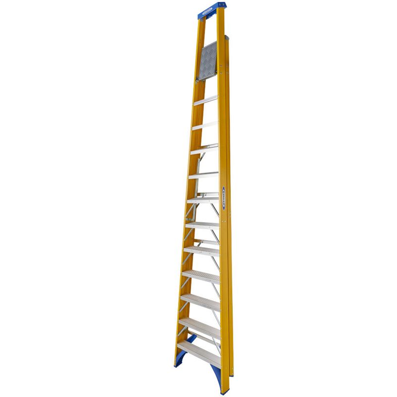Werner 12 Tread Trade Fibreglass Platform Step Ladder BS 2037 EN131 Professional Roofing