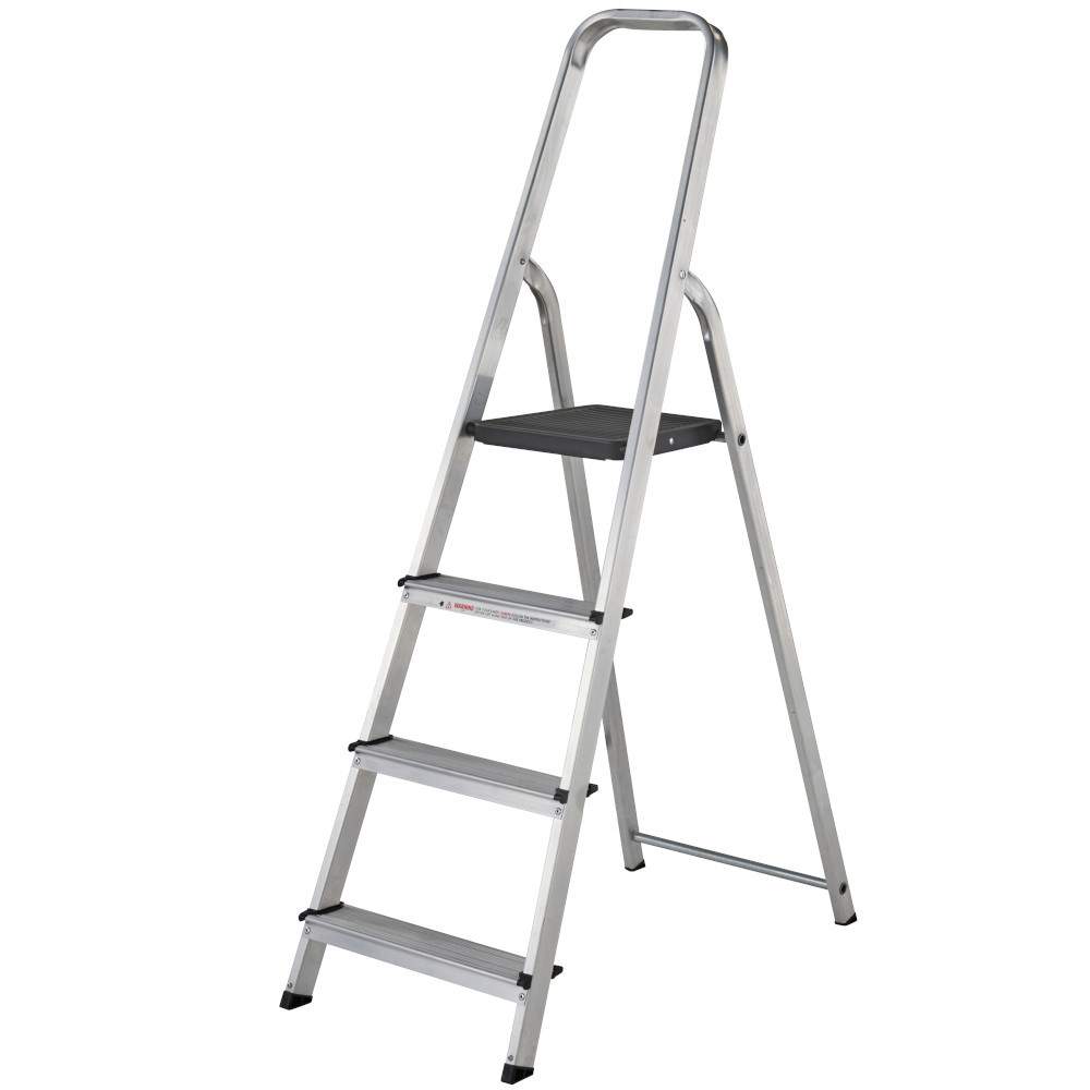 Werner 4 Tread High Handrail Stepladder - En131 Aluminium