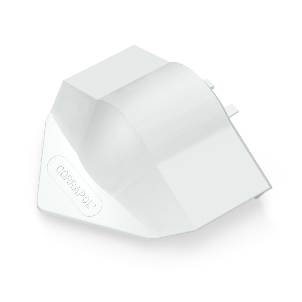 Corrapol Super Ridge Endcap - White | Roofing Superstore®