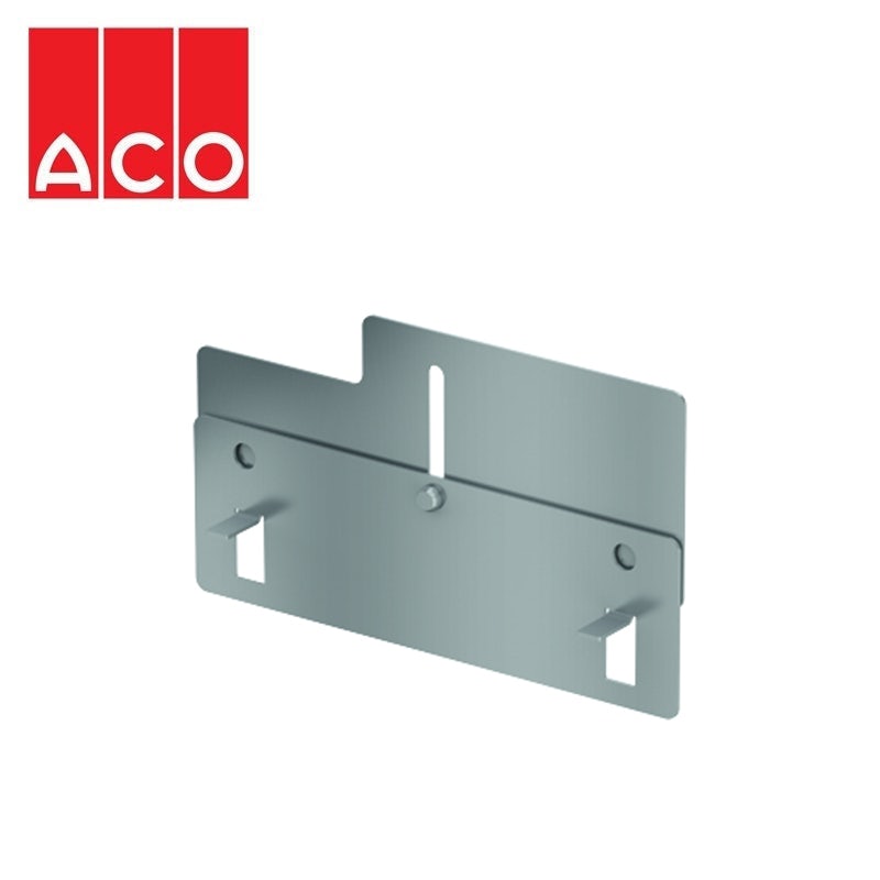 ACO Freedeck Adjustable Deep Section End Plate - Galvanised Steel