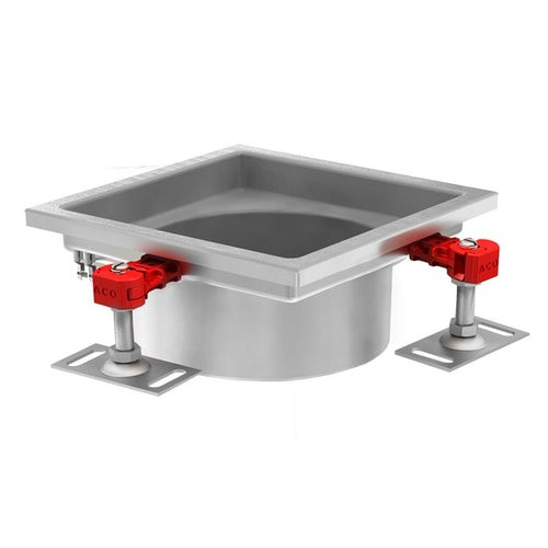 ACO Gully 157 Stainless Steel 316 Telescopic Square Top Gully Concrete Floor - 110mm Outlet