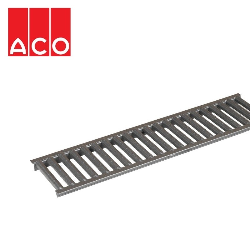 ACO Hexdrain and Raindrain Anthracite Steel Grating Drain Cover - 1m