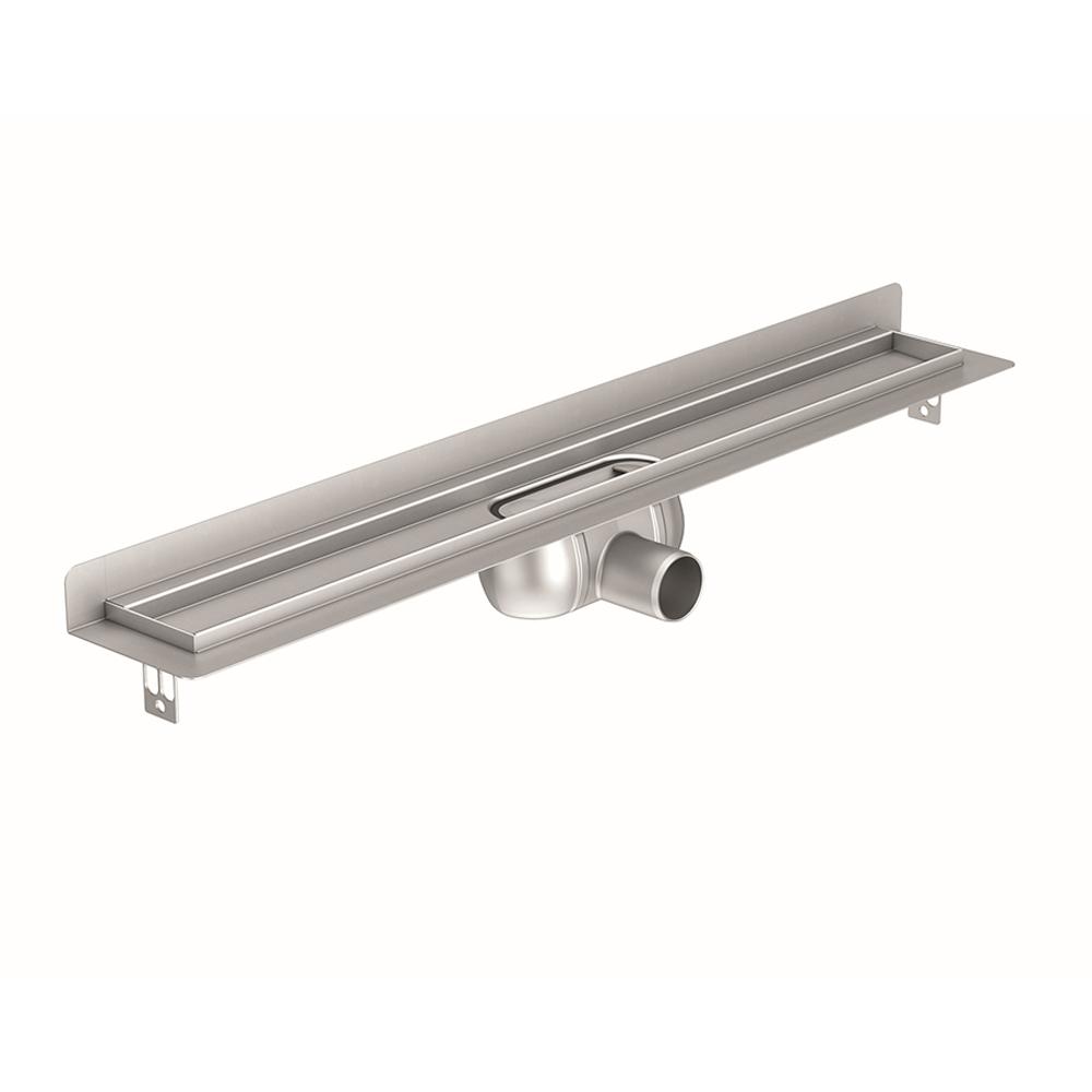ACO ShowerDrain C Stainless Steel Shower Channel Base Only with Wall Flange