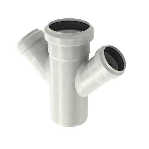 ACO 304 Grade Stainless Steel Pipe Unequal Double Branch