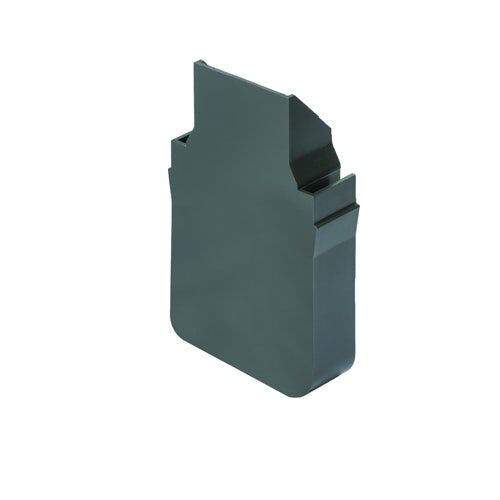 Aco Silver/Black Threshold Channel Drain End Cap Aluminium