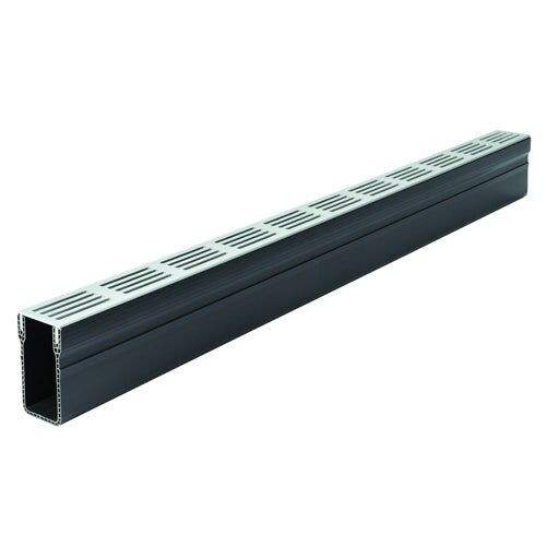 Aco Silver Threshold 1000Mm A15 Plastic Channel Drain & Grate Aluminium