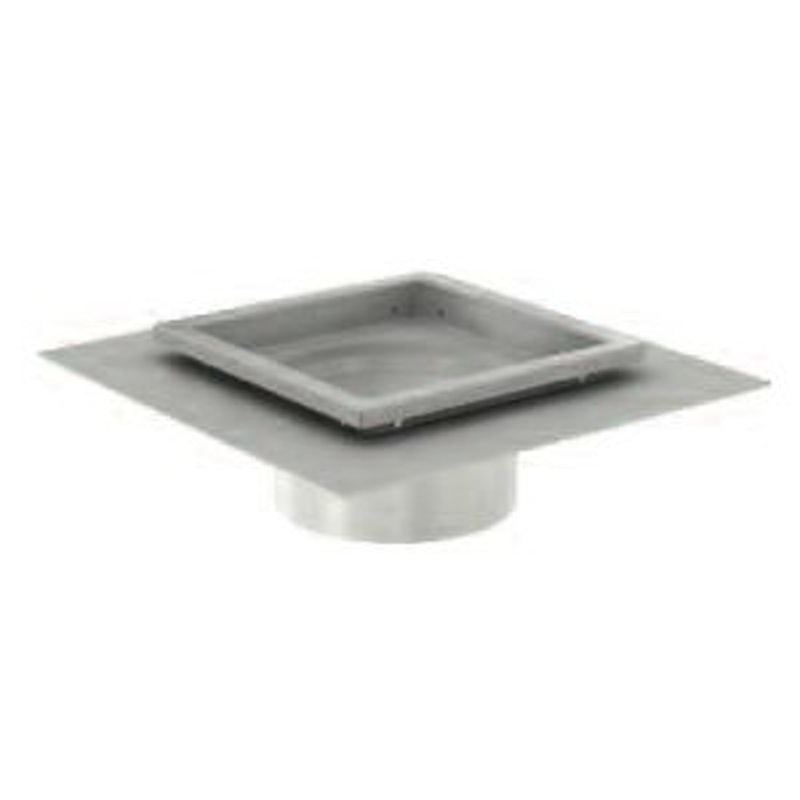 ACO Gully 157 Stainless Steel 316 Telescopic Square Top Gully Tiled Floor - 110mm Outlet