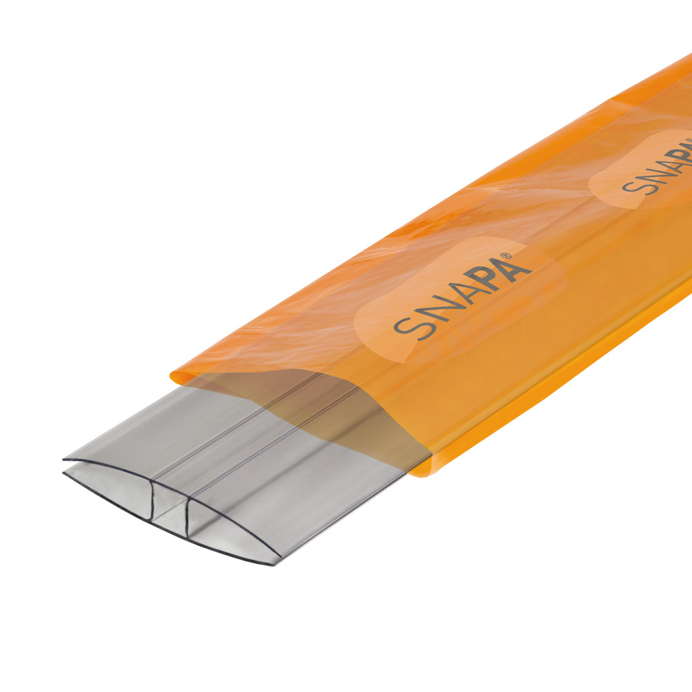 Snapa 16mm Clear Polycarbonate H section - 2000mm | Roofing Superstore®