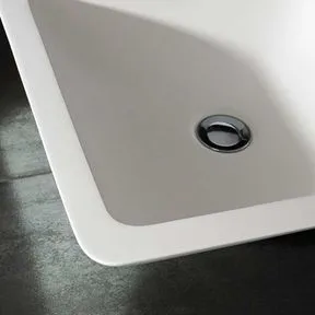 Agio 425mm White Stone Resin Square Countertop Basin