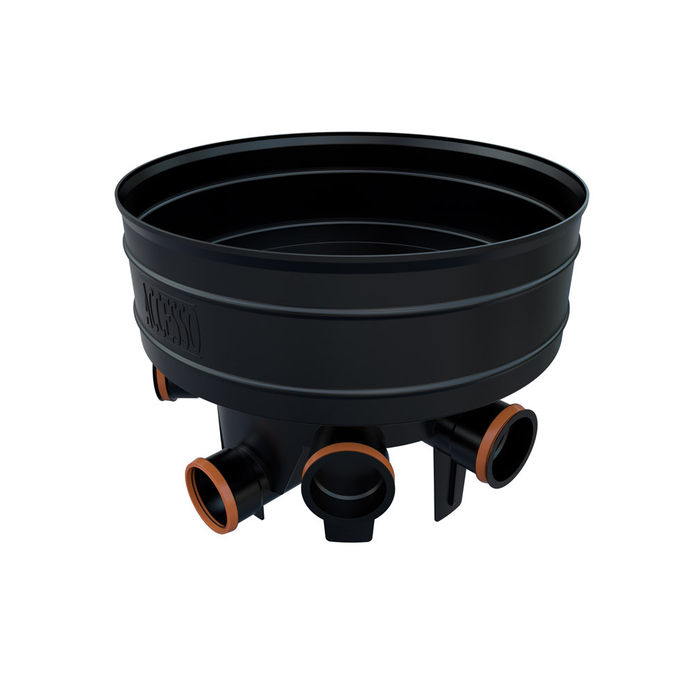 Turtle Enviro Accesso 600mm Adoptable Inspection Chamber Base for 110mm Pipework - Base Only