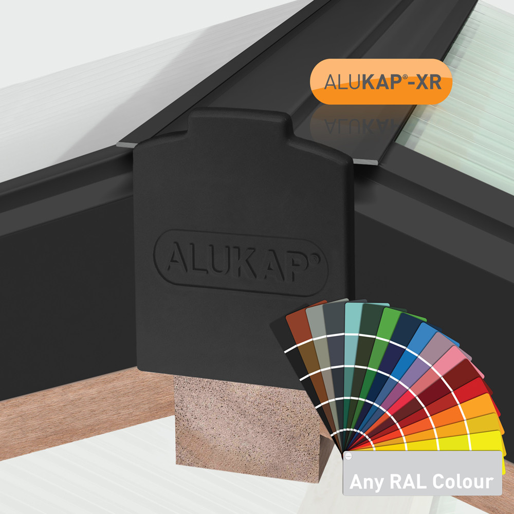 ALUKAP-XR Hip Bar with 45mm Rafter Gasket and End Cap Powder Coated ...