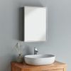 Almeria 500mm x 700mm Tall Narrow Single Door Bathroom Mirror Cabinet