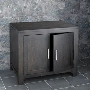 900mm Wenge Dark Oak Vanity Cabinet & Ceramic Oval Basin