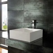 Alto 465mm White Stone Resin Large Square Basin