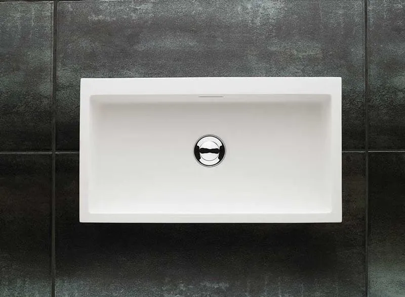 Alto 450mm x 250mm White Stone Resin Rectangular Basin | Plumbing ...