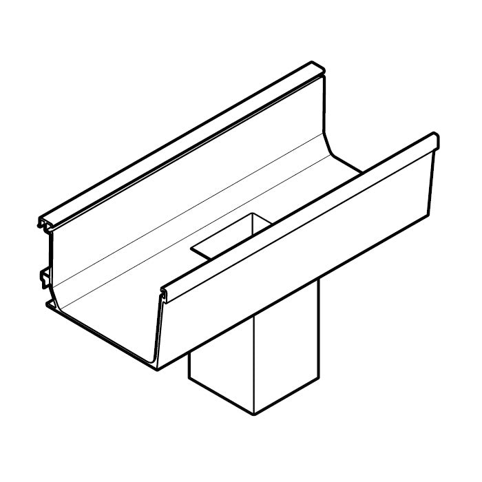 Alumasc Aqualine 140mm x 100mm Box Running Outlet 100mm x 100mm - Black