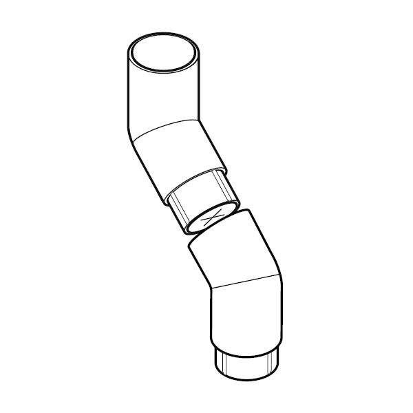 Alumasc Flushjoint Circular 135 Degree Two Part Offset