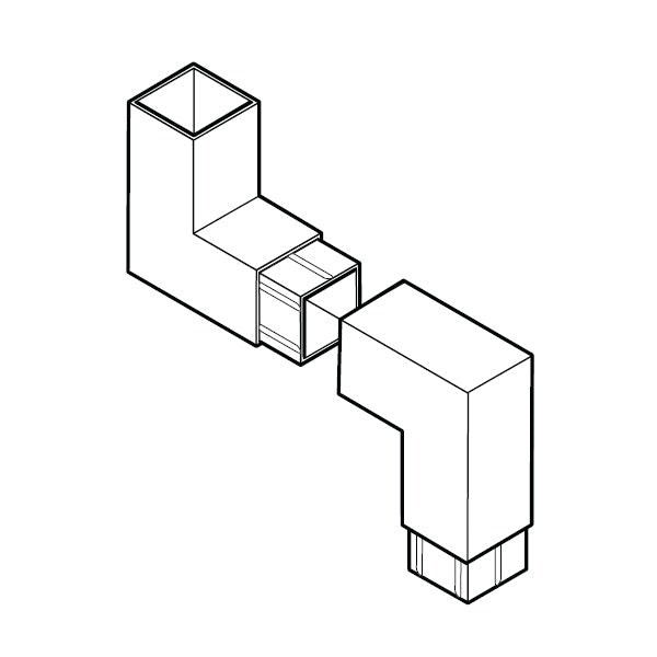Alumasc Flushjoint Rectangular 92.5 Degree Two Part Offset
