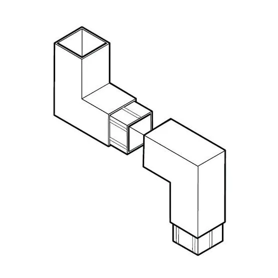 Rectangular Double Offset Alumasc Flushjoint Rectangular 92.5 Degree Two Part Offset | Plumbing ...