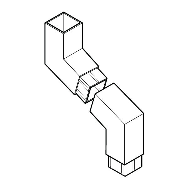 Alumasc Flushjoint Square 112.5 Degree Two Part Offset