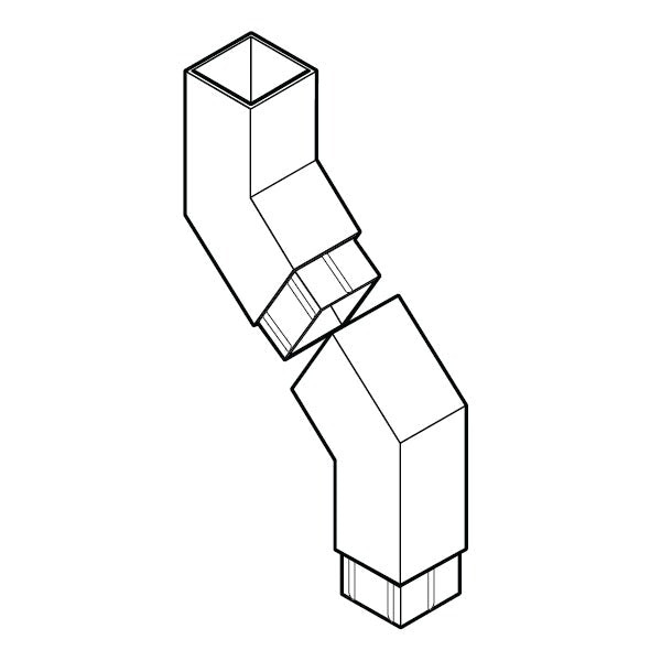 Alumasc Flushjoint Square 135 Degree Two Part Offset