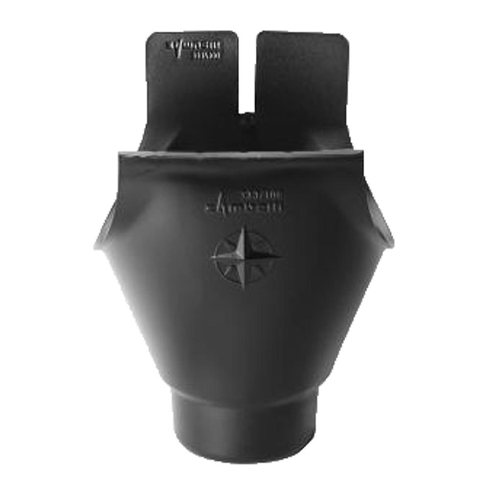 Alumasc Infinity 125mm Steel Half Round Gutter Wrap Around Outlet for 80mm Downpipe