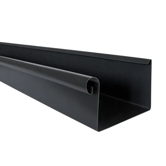 Feature Box Gutter Alumasc Infinity 3m x 120mm Steel Box Gutter - Anthracite Grey ...
