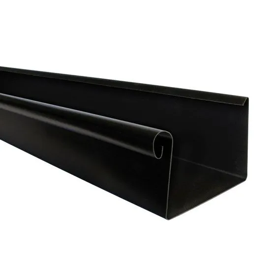 Large Box Gutter Alumasc Infinity 3m x 120mm Steel Box Gutter - Black | Drainage Superstore®
