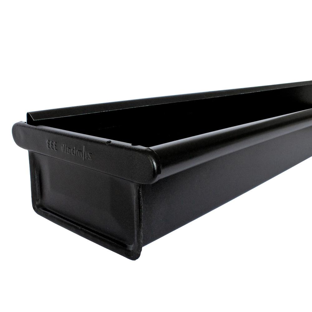 Alumasc Infinity 1m x 120mm Steel Box Gutter with Left Hand Stop End