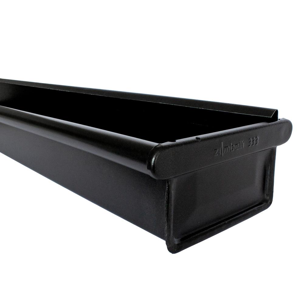Alumasc Infinity 1m x 120mm Steel Box Gutter with Right Hand Stop End