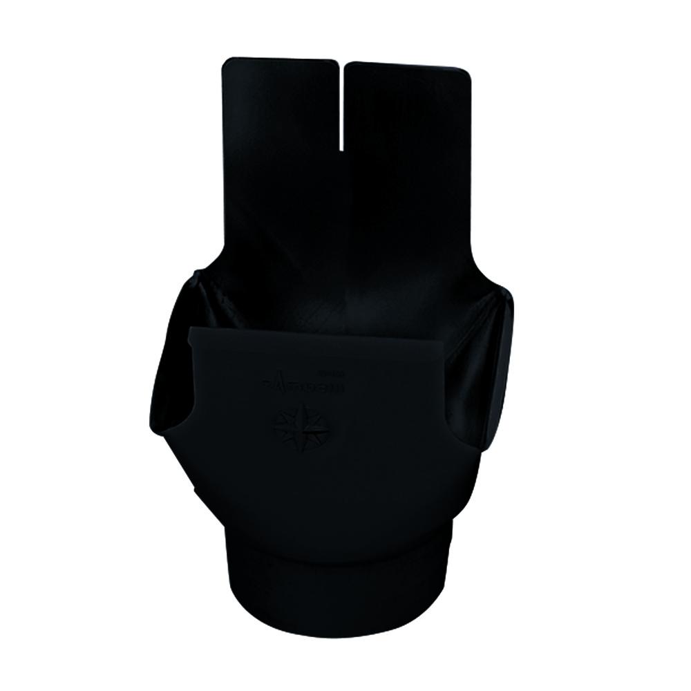 Alumasc Infinity 120mm Steel Box Gutter Wrap Around Running Outlet for 100mm Downpipe