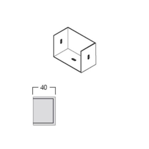 Aluminium Gutter Joggle Box Right Stop 150 x 150mm -Agate Grey RAL7038