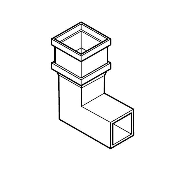 Aluminium Guttering 92.5dg Front and Back Bend 75mm x 75mm - Anthracite