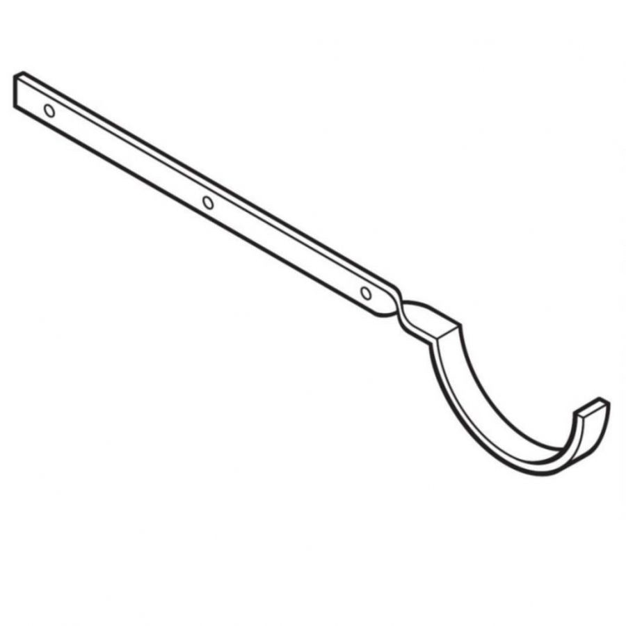 Aluminium Guttering Half Round Side Fix Rafter Bracket 125mm - Black