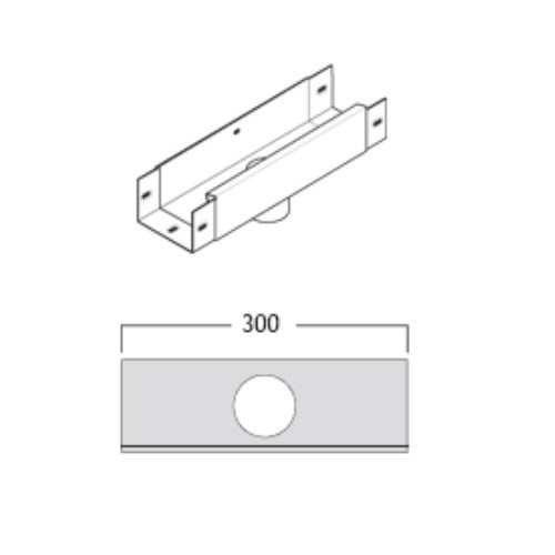 Aluminium Guttering Joggle Box Round Outlet 100 x 75mm - Pearl White