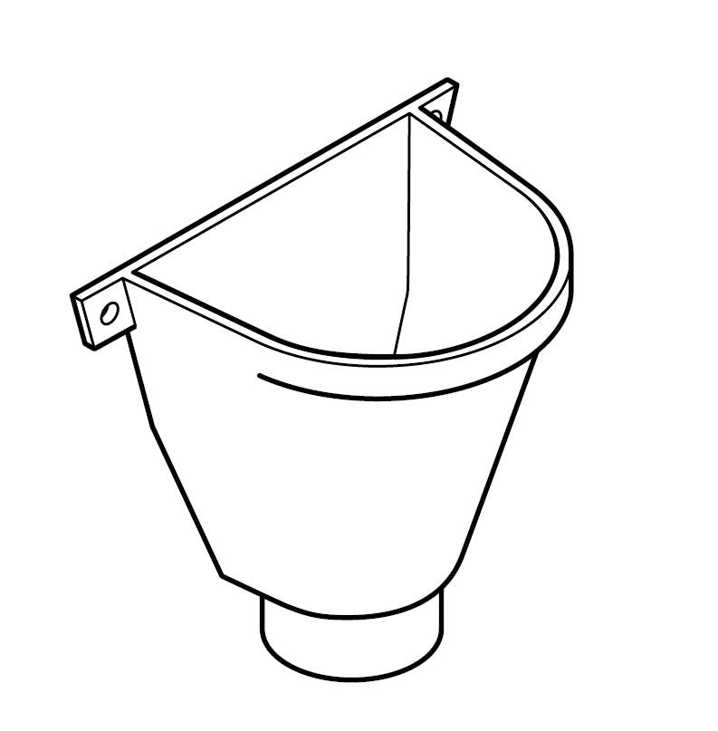 Alumasc Heritage Aluminium Flat Back Rainwater Head